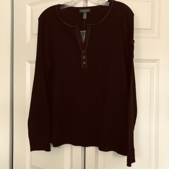 LAUREN JEANS CO. Long Sleeve Knit Top NWT Size XL - Picture 2 of 6